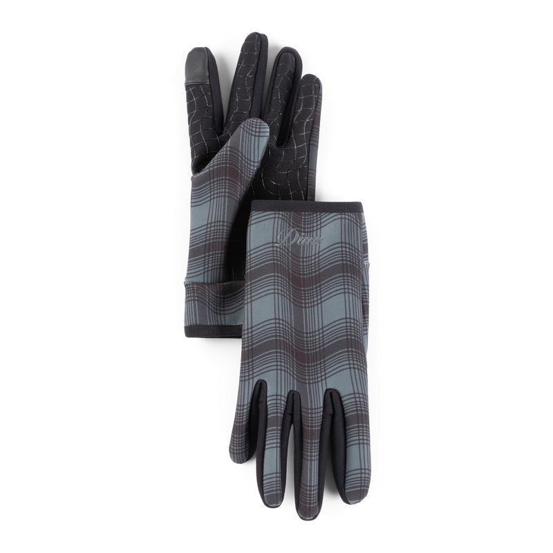 Dime City Plaid Gloves – Charcoal SM/MD