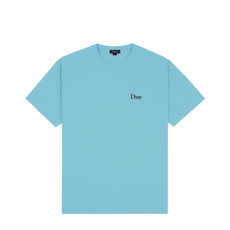 Dime Classic Small Logo T-Shirt – Ocean Blue Small