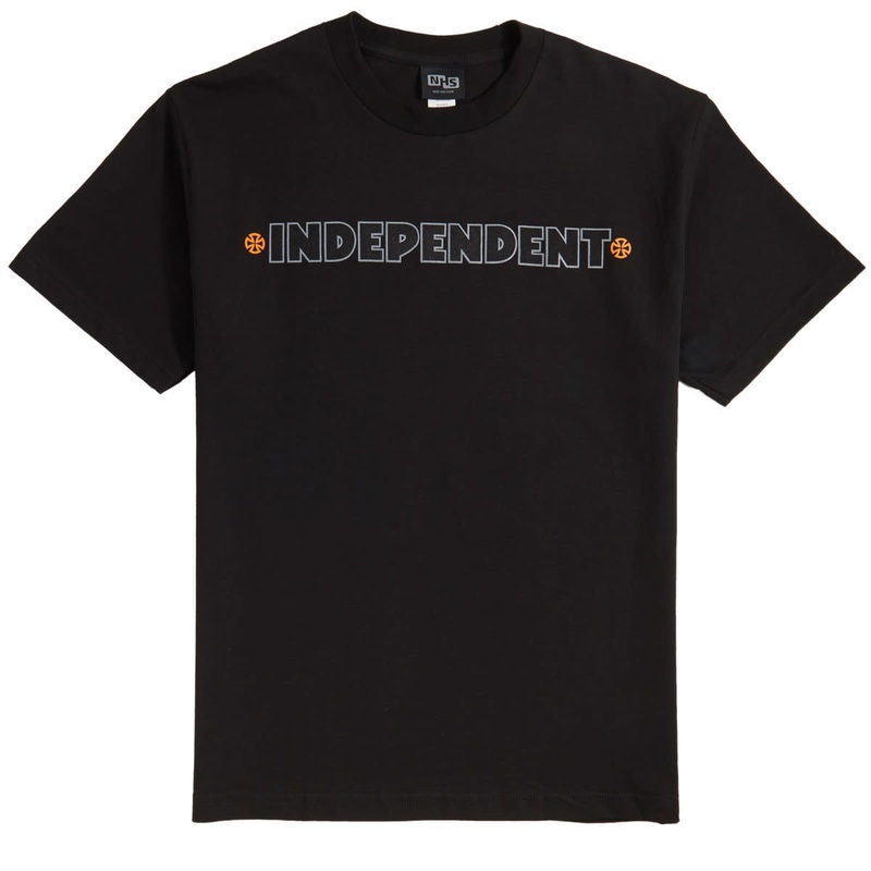 INDEPENDENT T-SHIRT B/C PRIMARY BLACK/ORANGE SMALL