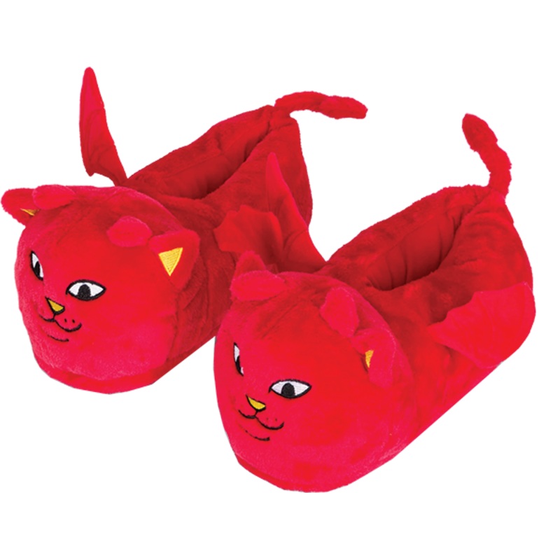 RIP N DIP LORD DEVIL PLUSH SLIPPERS 4 RED S/M 8.0″