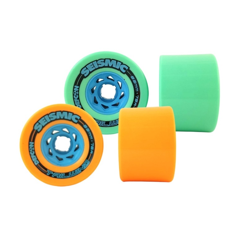 Seismic: 83mm TAILWIND Longboard Wheels 76a Mango Defcon