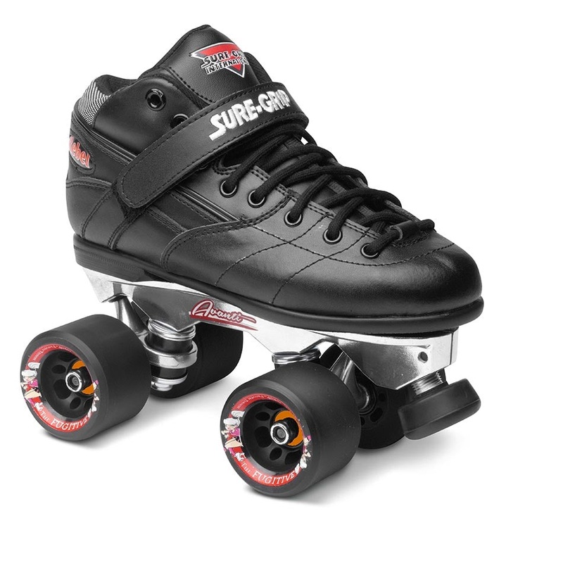 Sure-Grip Rebel Avanti Black Roller Skates 5.0