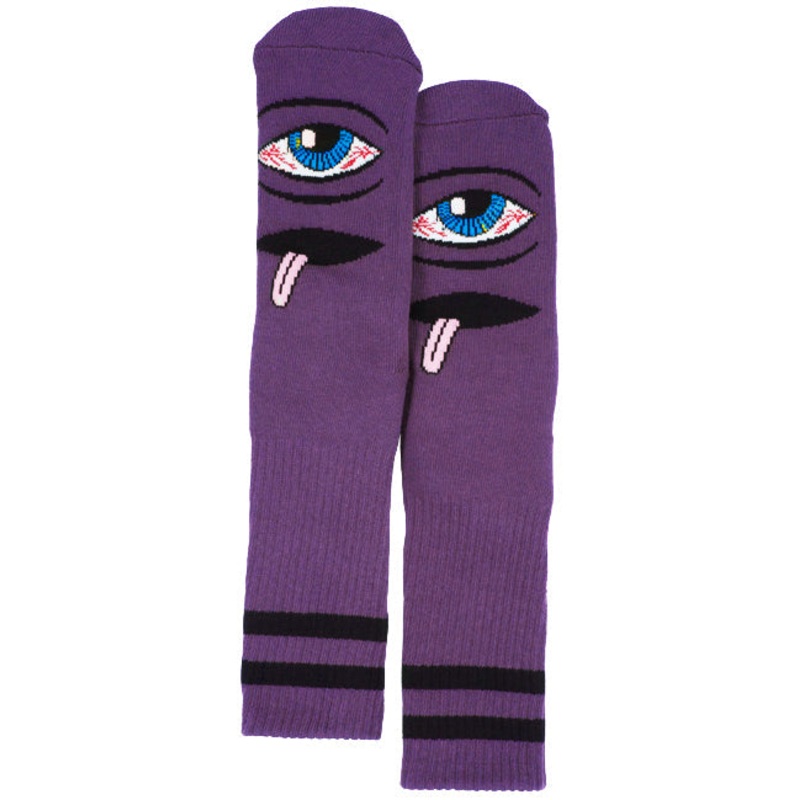TOY MACHINE SOCKS BLOODSHOT EYE EGGPLANT