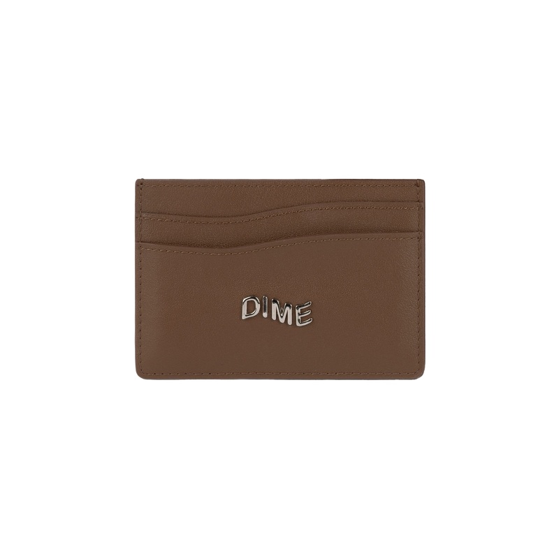 Dime Leather Cardholder – Brown