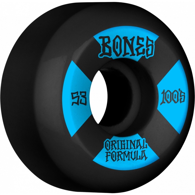 Bones 100’s #4 V5 Sidecut OG Formula 53mm Wheels Black (Set of 4)