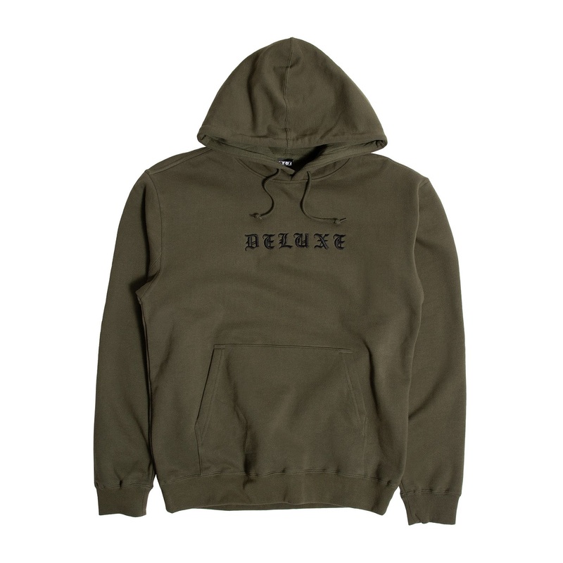 DLX Old English Hooded Sweatshirt S Olive
