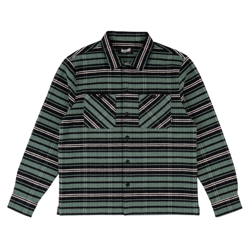 Nimbus Heavyweight Flannel Shirt – Duck Green Small
