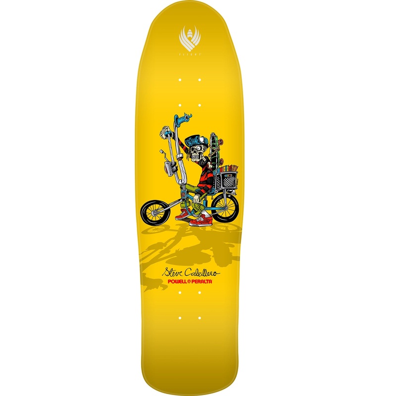 Powell Peralta Steve Caballero Chopper Bike Flight Skateboard Deck – 8.9 Yellow