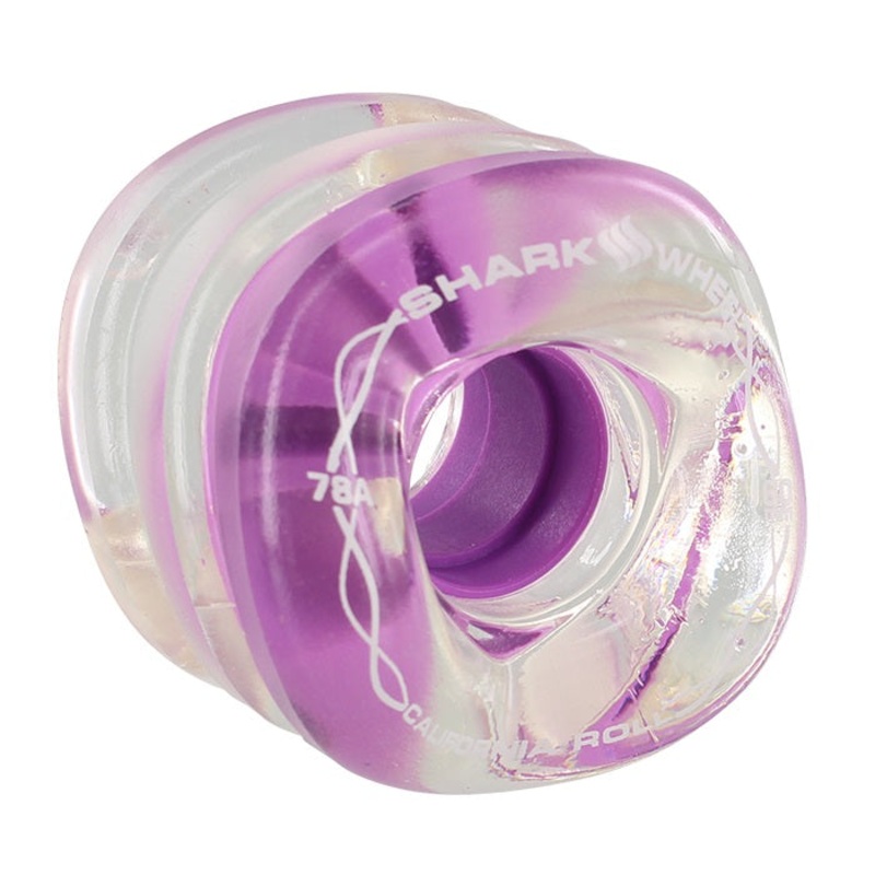 Shark Wheels California Roll 60mm 78a – Clear/Purple (Set of 4)