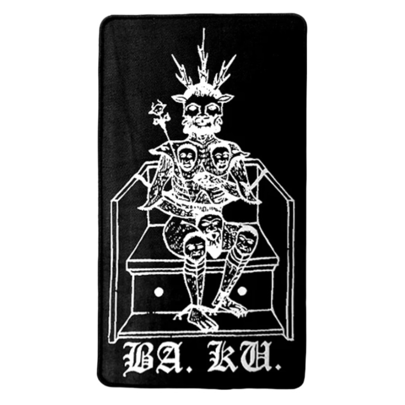 SKULL SKATES BAKU THRONE WOVEN PATCH LARGE BLACK/WHITE