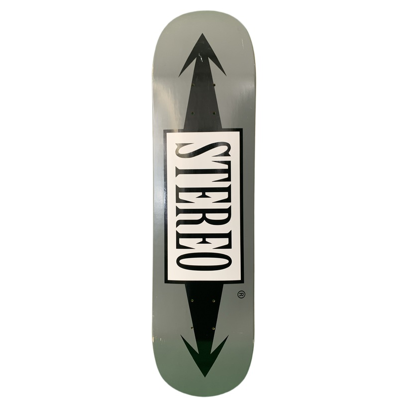 Stereo Logo Grey/Black 8″ Classic Skateboard Deck