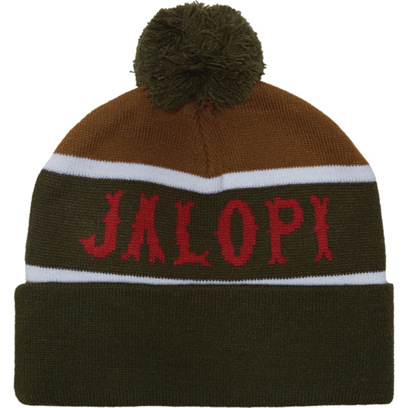 AH ZAMBONY POM BEANIE // OLIVE
