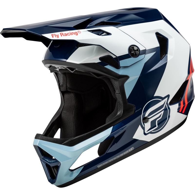 Fly Racing Youth Rayce (2024) Full Face Helmet – Red/White/Blue Y-Large