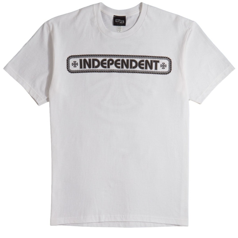 INDEPENDENT T-SHIRT REBAR CROSS WHITE SMALL
