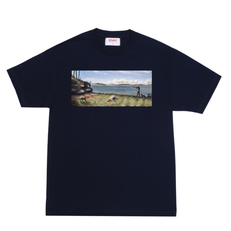 JENNY T-SHIRT TRIPTYCH NAVY MED
