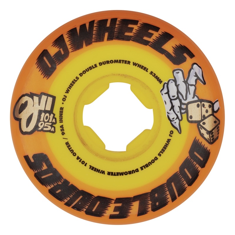 OJ WHEELS DOUBLE DURO ORANGE/YELLOW 101A/95A (53MM) 53MM
