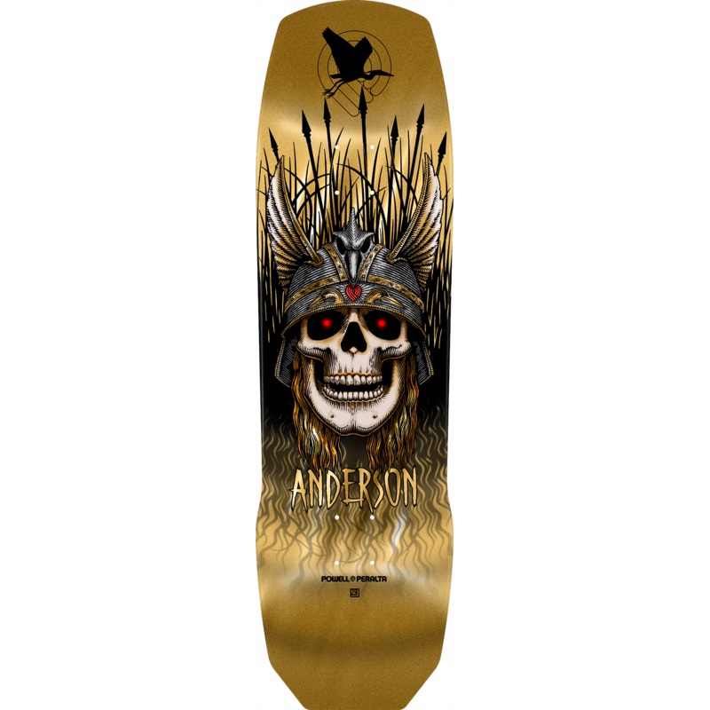 POWELL-PERALTA ANDY ANDERSON HERON ‘3’ GOLD FOIL DECK (9.13″) 9.13″