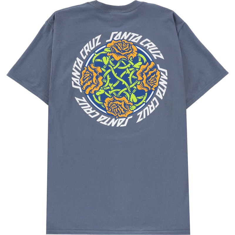 SANTA CRUZ T-SHIRT DRESSEN ROSE SOLO STEEL BLUE MEDIUM