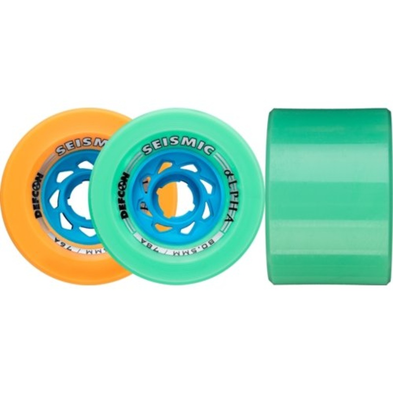Seismic: 80.5mm Alpha LDP Longboard Skateboard Wheels 80.5mm 55mm 76a Mango