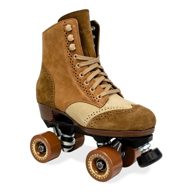 Sure-Grip Oxford Tipton Blazer Brown Indoor Roller Skates 5.0