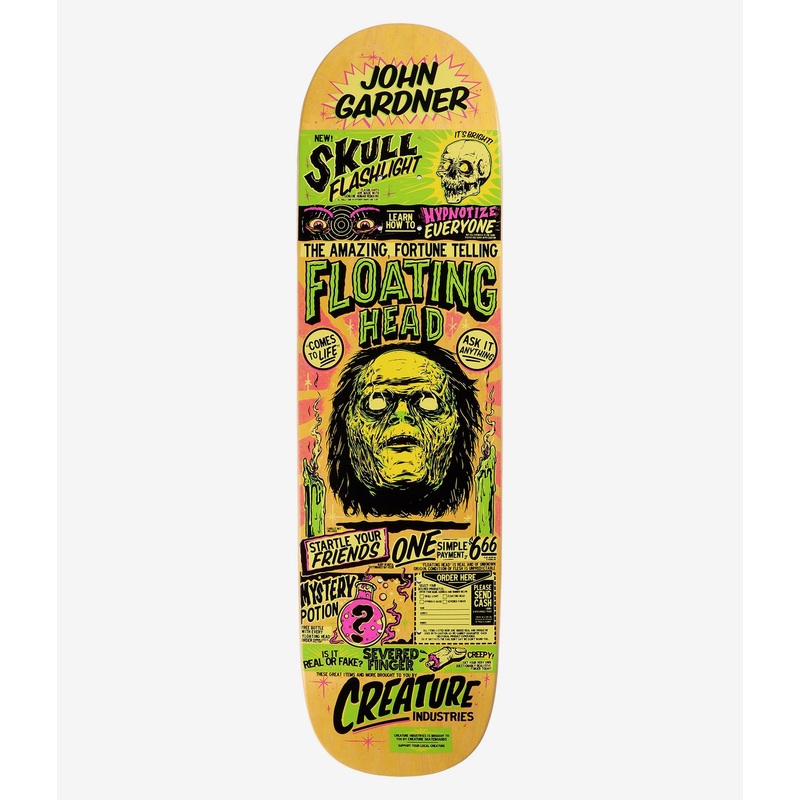 CREATURE DECK GARDNER FLOATING HEAD *SHAPED* (8.59″) 8.59″
