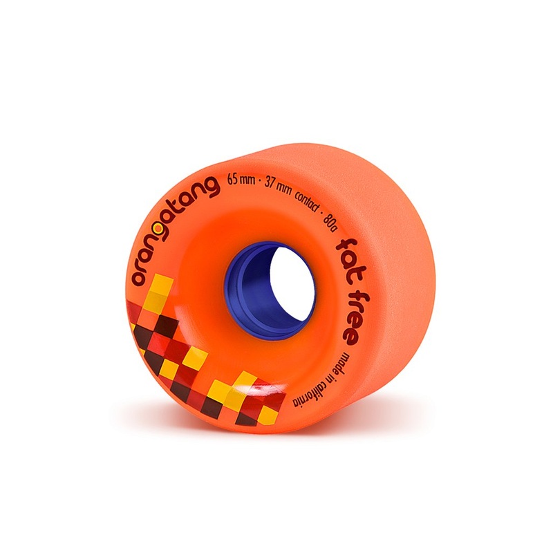 Orangatang Fat Free 65mm 80a Longboard Wheels – Orange (Set of 4)