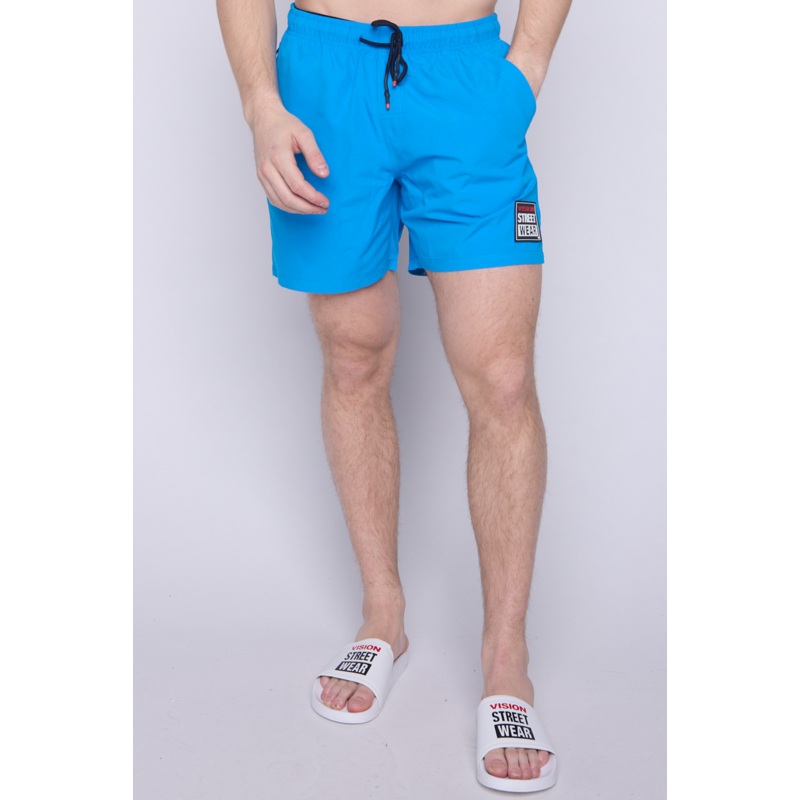 Solid Swim Shorts – Blue XS