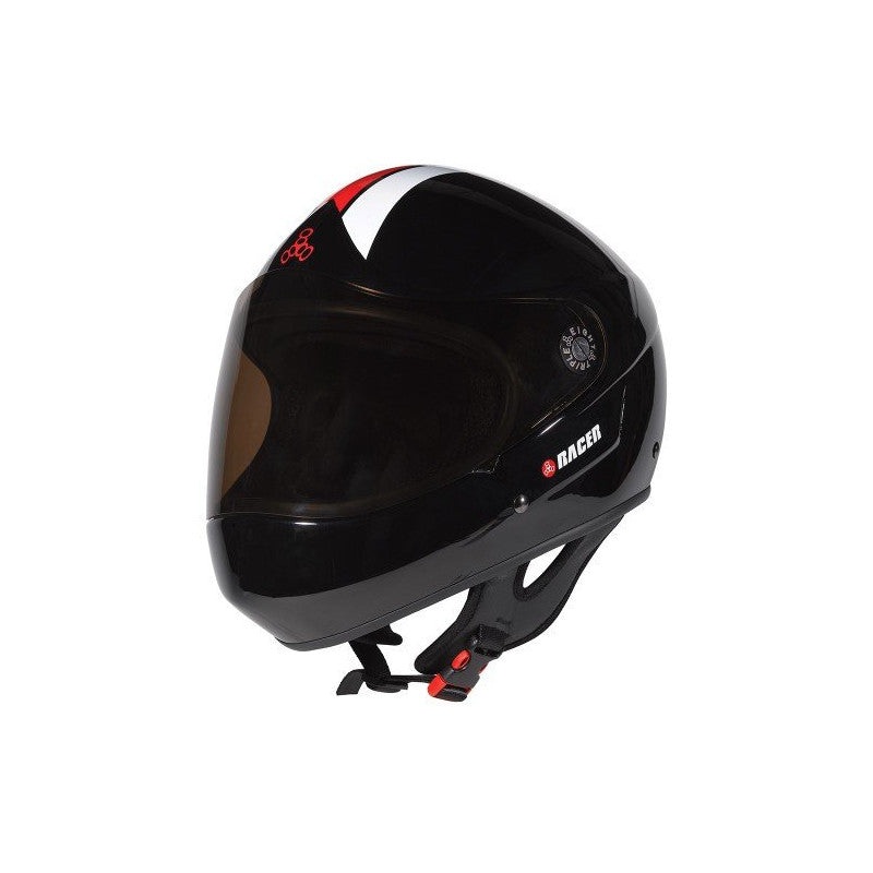 Triple 8 Downhill Racer Helmet – Black Gloss L/XL Black