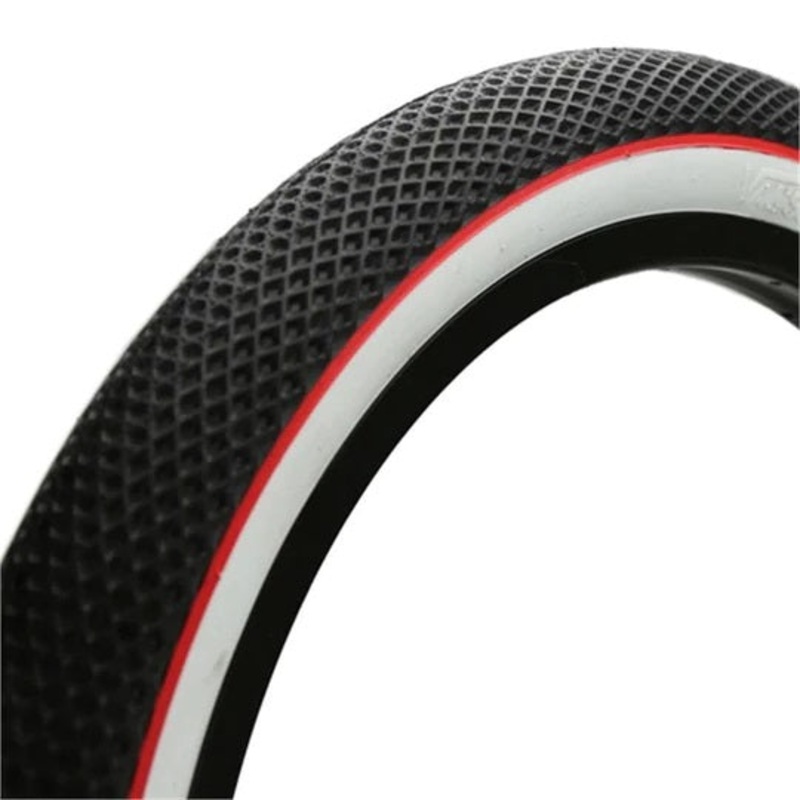 Cult BMX X Vans Juvenile Tire 18 – White Wall/Red Stripe