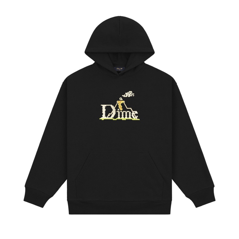 Dime Lightbright Hooded Sweatshirt M Black