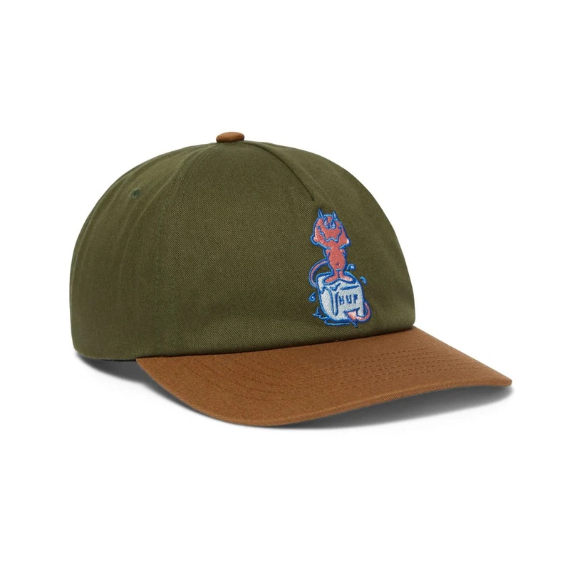 HUF MELT 5 PANEL SNAPBACK GREEN
