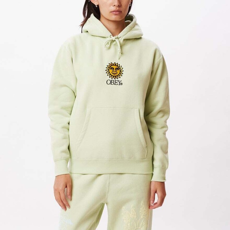 OBEY WOMENS SUNSHINE HOOD CUCUMBER SMALL