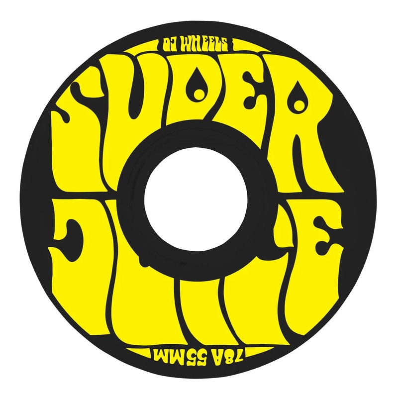 OJ Wheels Super Juice Mini 55mm 78a – Black/Yellow (Set of 4)