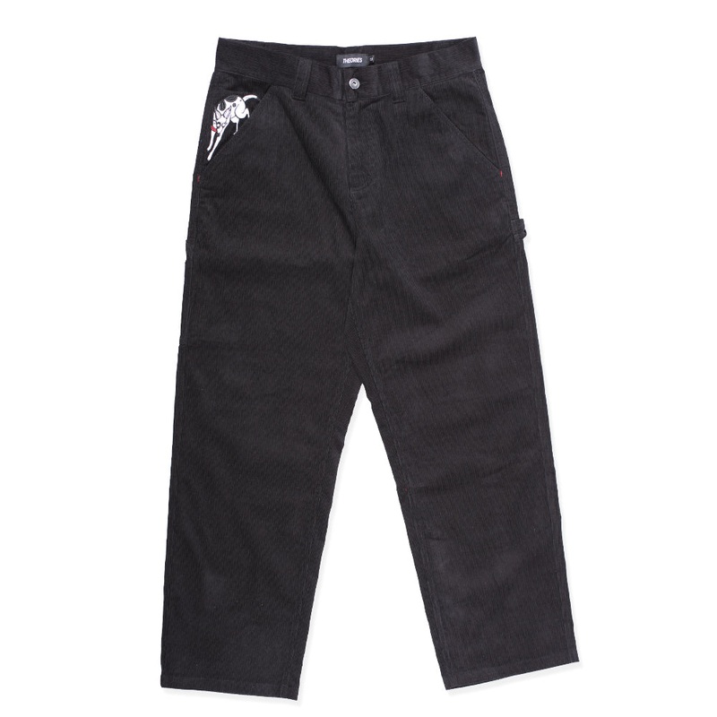 THEORIES PIANO TRAP CORDUROY CARPENTER PANT DARK BLACK 30