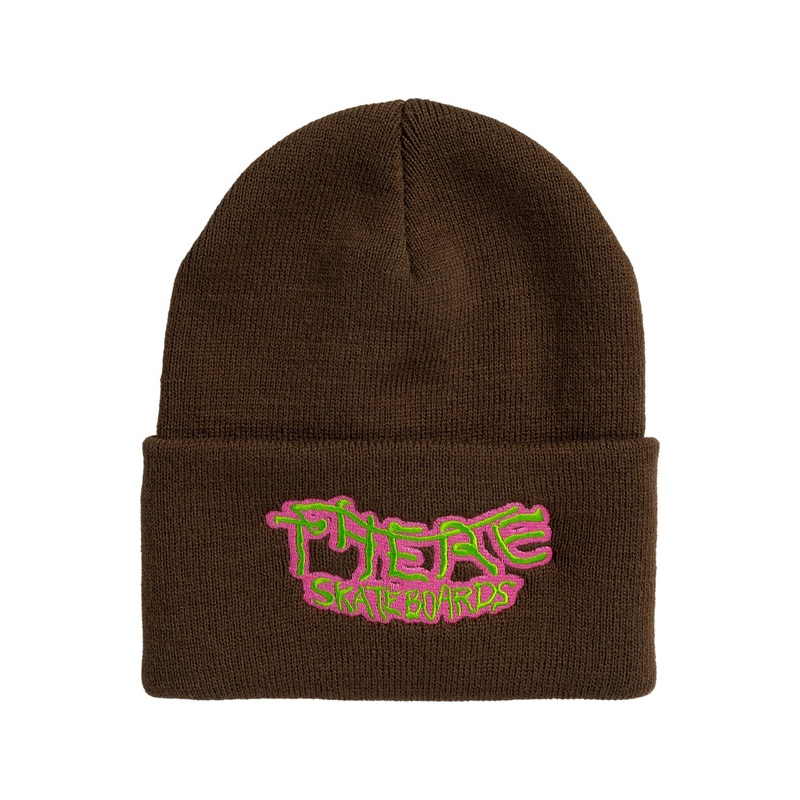 There Crossed Out Cuff Beanie O/S Brown