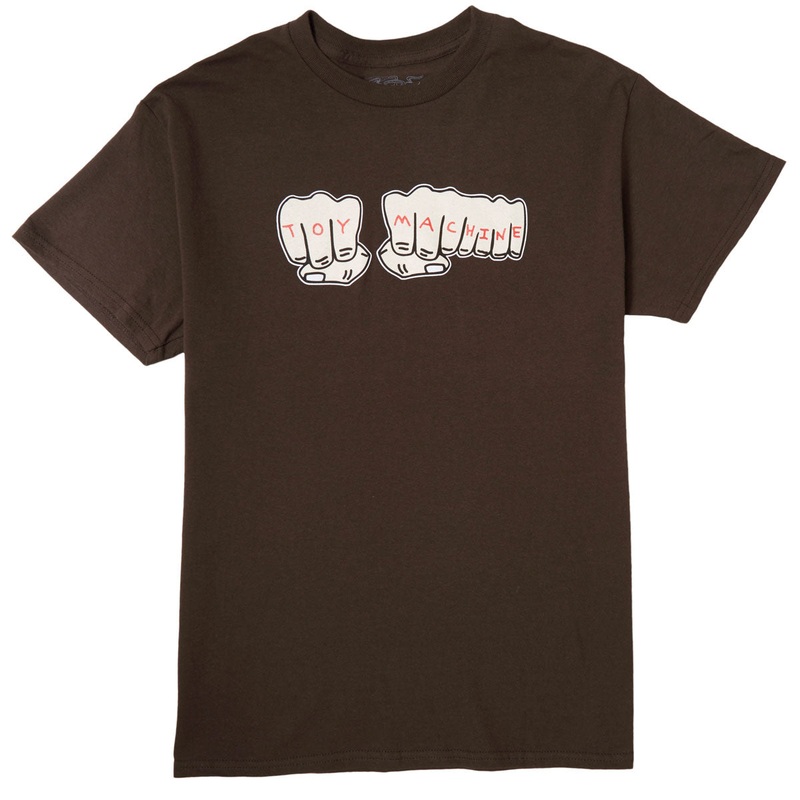 TOY MACHINE – FISTS T-SHIRT CHOCOLATE SMALL