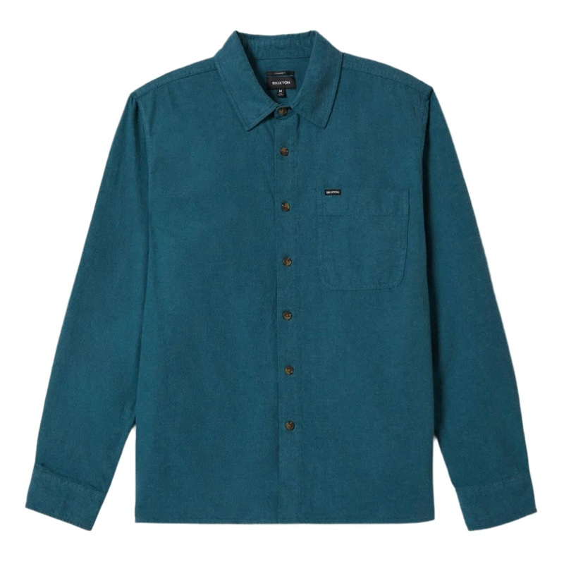 BRIXTON HASTING KAPOK FLANNEL HEATHER AQUATIC SMALL