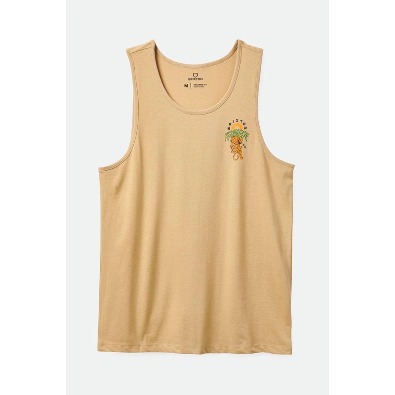 BRIXTON PALM JAGUAR TANK TOP OAT MILK SMALL