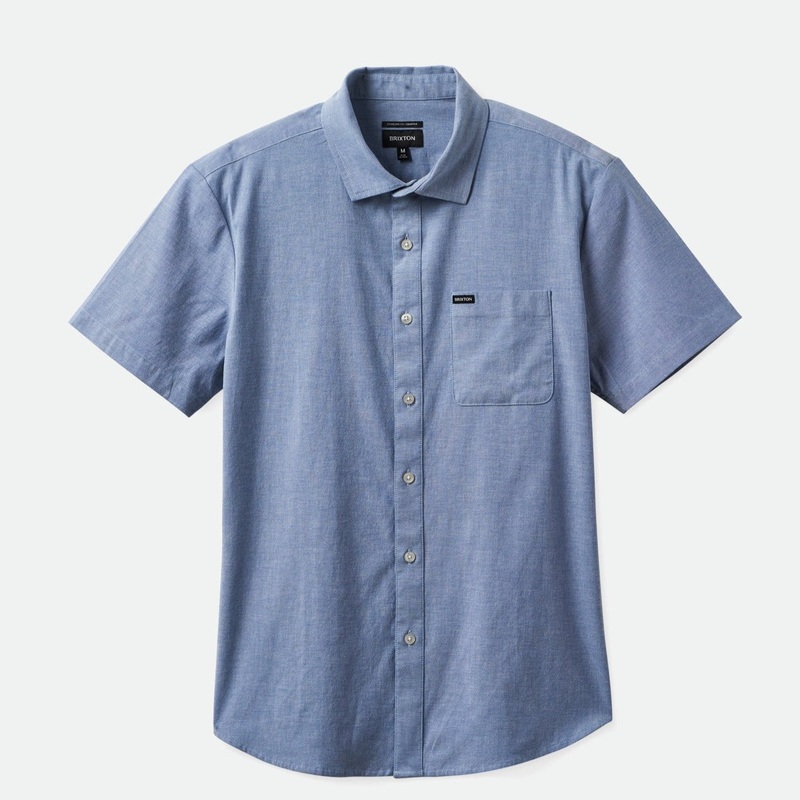 CHARTER OXFORD S/S WVN – LIGHT BLUE CHAMBRAY SMALL