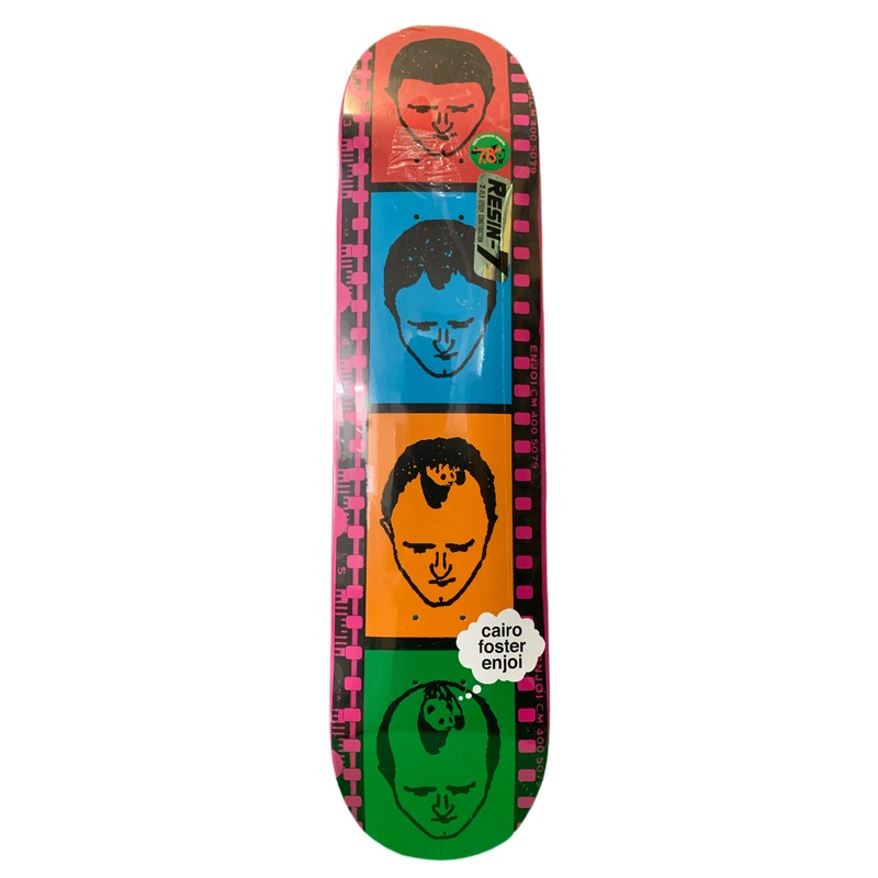Enjoi Cairo Foster Film Strip Rainbow 7.8″ Classic Skateboard Deck