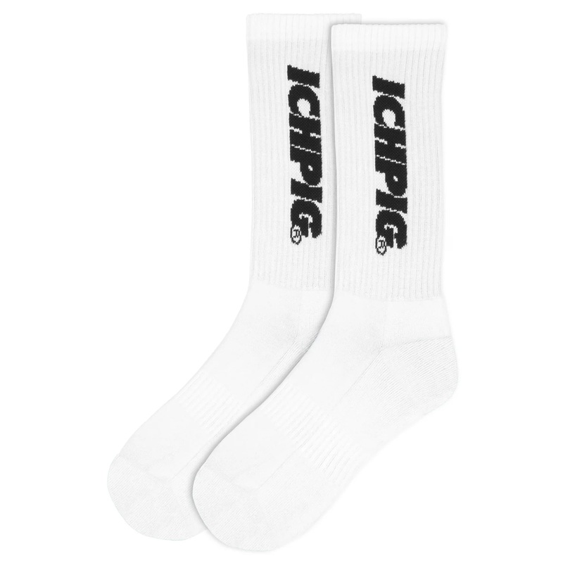 Ichpig – Sprinters Calf Socks White