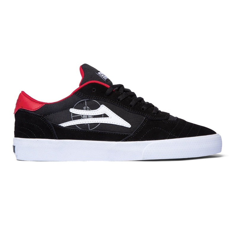 Lakai Shoes Cambridge – Black/Red Suede 8 Black