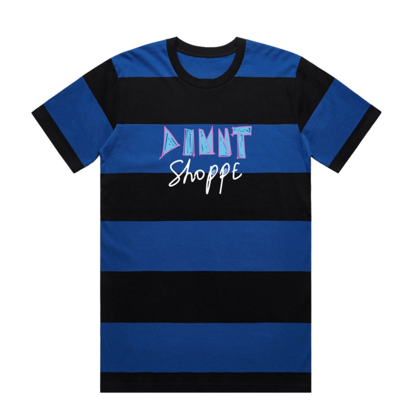 LB X DS Striped T Shirt – Black Blue Small