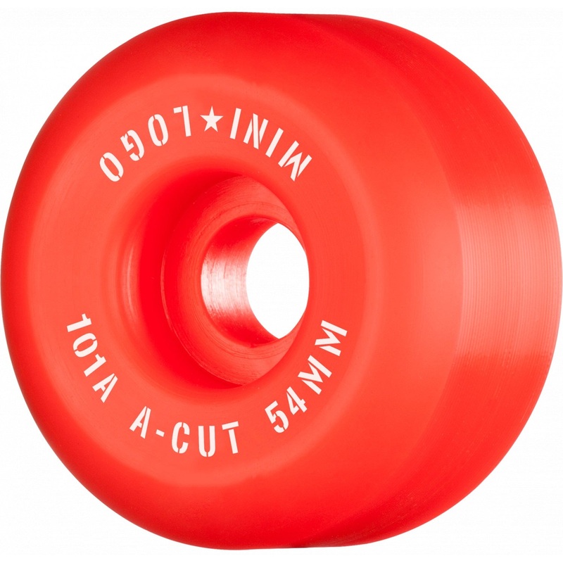 Mini Logo Wheels A-Cut “2” 54mm 101a – Red (Set of 4)