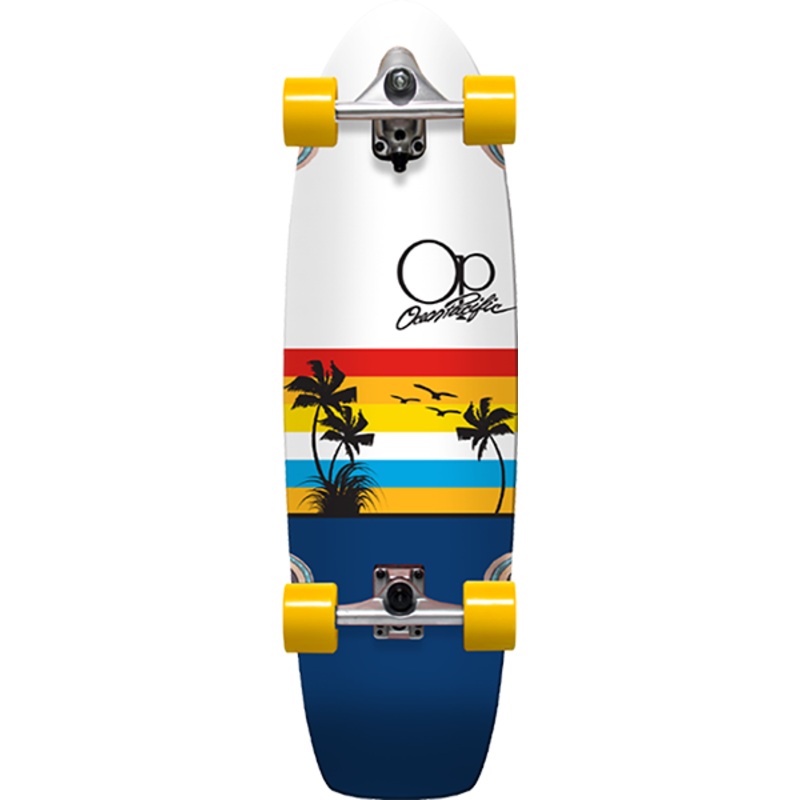 OP SUNSET SURFSKATE COMPLETE.75×29.5 WHT/NAVY 9.0″