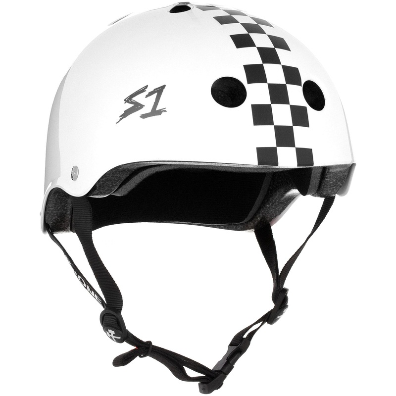 S1 Lifer Helmet – White Gloss/Checkers X-Small (20.5″) White
