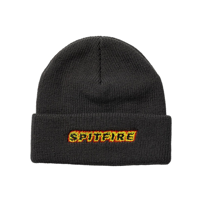 Spitfire Flame Script Beanie O/S Charcoal
