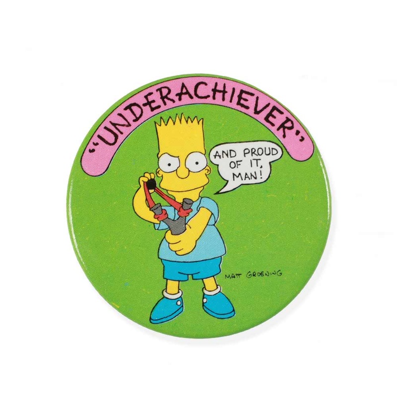 Vintage Bart Simpson “Underachiever” Pin 1989
