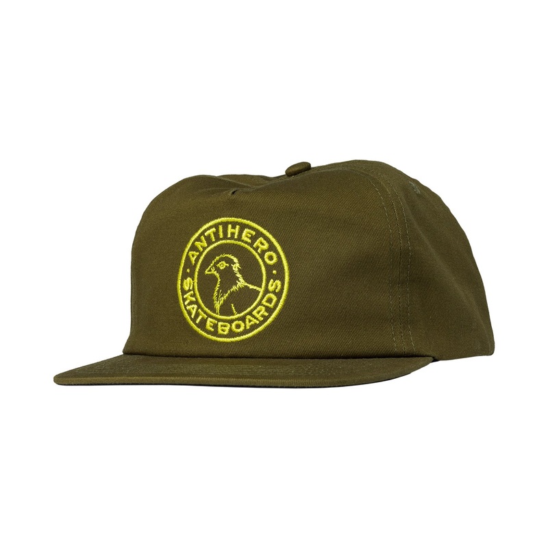 Antihero Basic Pigeon Round Snapback Hat O/S Olive