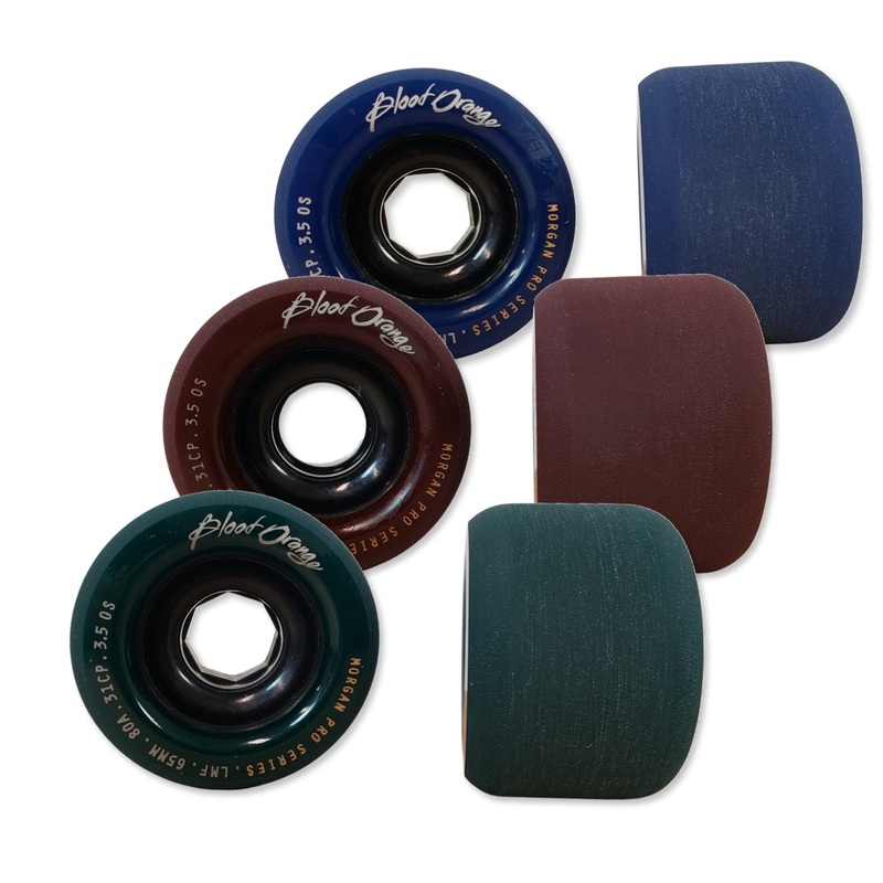 Blood Orange: 65mm MIDNIGHT SERIES Longboard Skateboard Wheels 65MM Stoneground 80a Green